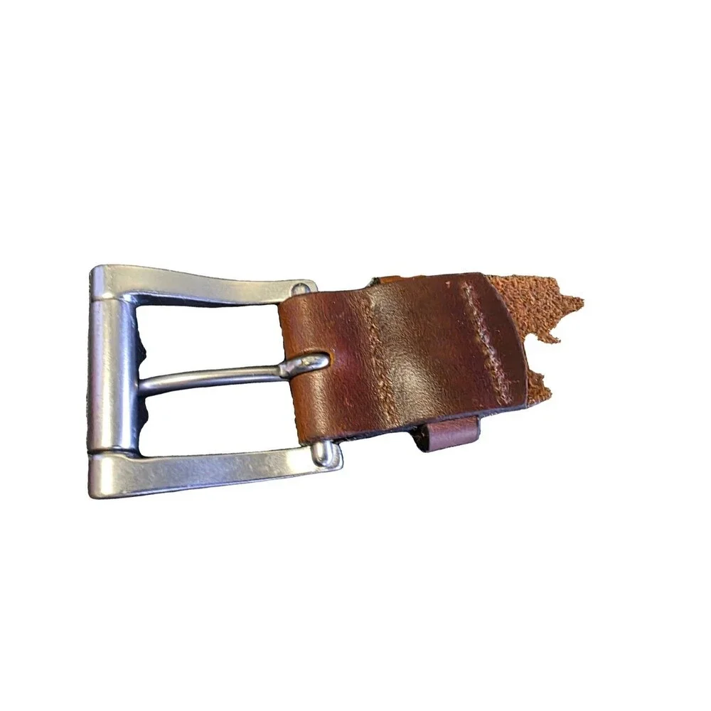 LL Bean Full Grain Brown Leather Belt 56” Made In USA 1 3/4